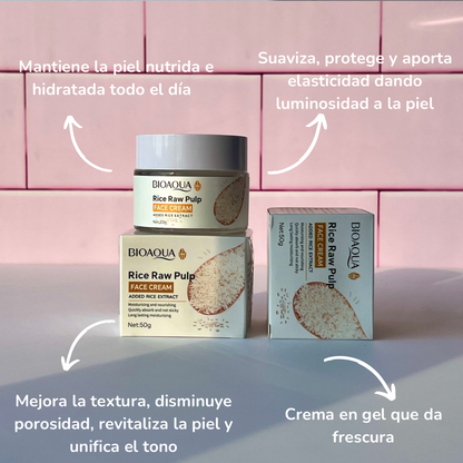 Crema hidratante de arroz bioaqua