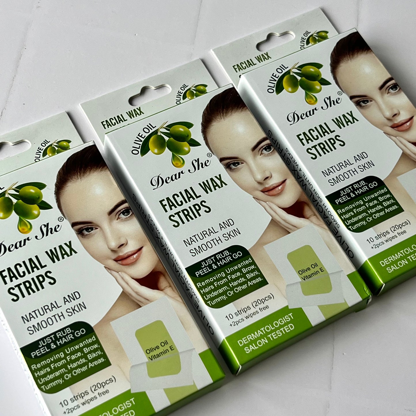 Tiras depiladoras de bello facial