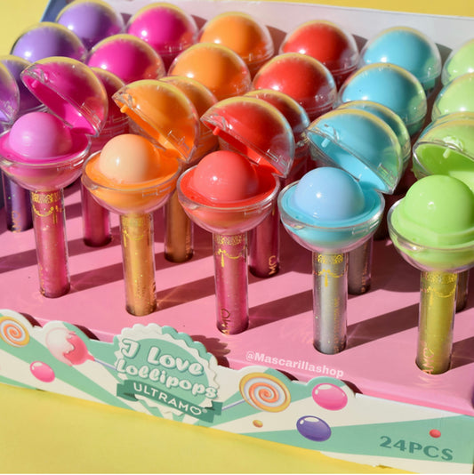 Lip balm 2-1 serie de 6pz