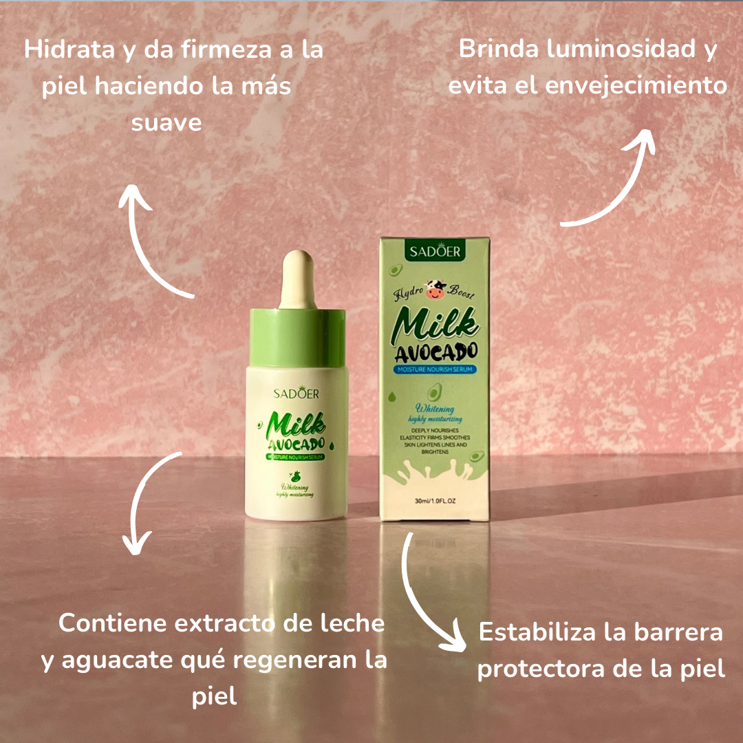 Milk avocado serum