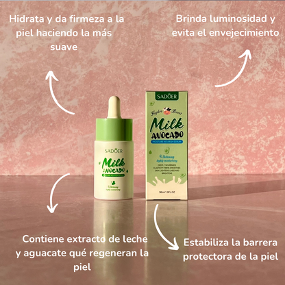 Milk avocado serum