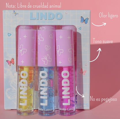 Set 3pz lip oil “LINDO”