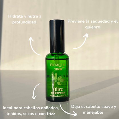 Aceite para el cabello con extracto de olivo