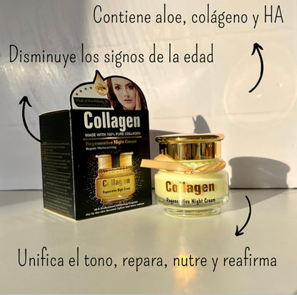 Crema nocturna regenerativa de colágeno