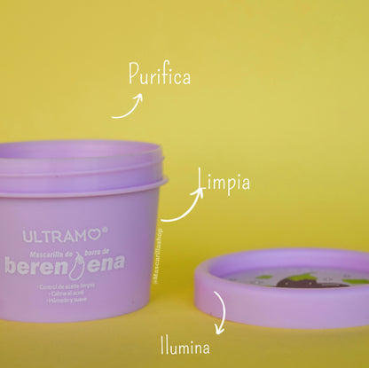 Mascarilla de barro con berenjena